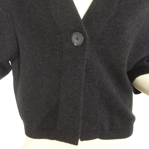 VINCE BLACK ALPACA WOOL CASHMERE BLEND CARDIGAN L - Picture 5 of 8